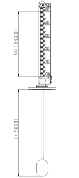 UHZ-24  內(nèi)襯四氟防腐型磁翻板液位計